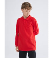 LCW Kids Kırmızı Polo Yaka Erkek Çocuk Tişört