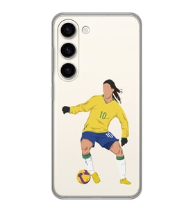 Samsung Galaxy S23 Uyumlu Ronaldinho Tasarımlı Şeffaf Telefon Kılıfı