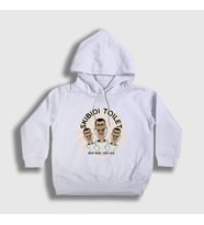 Presmono Unisex Çocuk Beyaz Bop Bop Yes Yes Skibidi Toilet Kapüşonlu Sweatshirt 479781tt