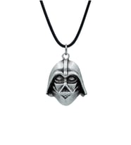 Star Wars - Darth Vader Deri ip Kolye - Gümüş Kaplama - Kadın Erkek Kolye - No:824