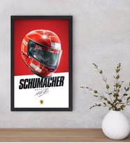 BK Gift F1 Schumacher Tasarımlı Dekoratif Ahşap Siyah Çerçeveli Tablo-1