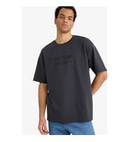 Defacto Boxy Fit Antrasit Erkek T-Shirt F9681AX/AR221