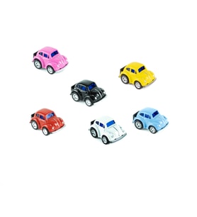 Oyuncak Metal Mini Vosvos Kaplumbağa Arabalar Çek Bırak 6'lı Set