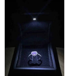 Işıklı Yüzük Kutusunda Yüzük Ayarlanabilir Yüzük (Pembe)