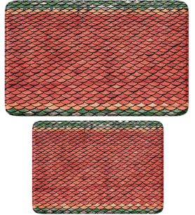 2'li Takım Banyo Paspası, Kaymaz Taban, Makinede Yıkanabilir (40x60_50x80)
