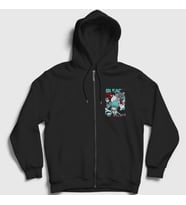Presmono Unisex Siyah Poster Anime Bleach Fermuarlı Kapüşonlu Sweatshirt 128248tt