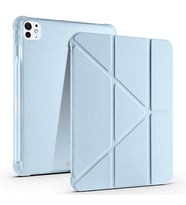 Apple iPad Pro 11 2024 Uyumlu Kılıf Zore Tri Folding Kalem Bölmeli Standlı Kılıf (Mavi)