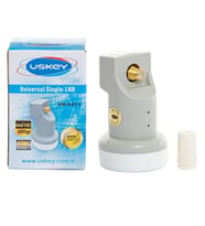 Uskey Uk-9211 Universal 3D 4K Full Hd Tekli LNB (Beyaz-Gri)