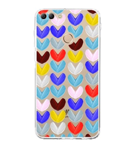 PrintiFy Huawei Y9 2018 ile Uyumlu Water Color 1  Kamera Korumalı Şeffaf  Kılıf