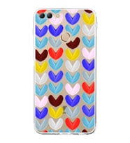 PrintiFy Huawei Y9 2018 ile Uyumlu Water Color 1  Kamera Korumalı Şeffaf  Kılıf