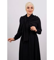 Bej Pratik Hazır Geçmeli Tesettür Bone Sandy Kumaş Taşlı 1456_12