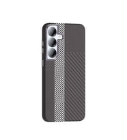 Galaxy S25 Kılıf M-safe Şarj Özellikli Karbon Fiber Görünümlü Gros Kapak Gri-Siyah