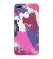 Huawei Honor 9 Lite  Uyumlu Kapak Brush Stroke Tasarımlı Şeffaf Silikon Kılıf