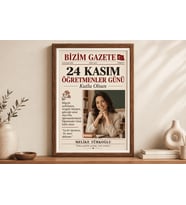 Kişiye Özel Öğretmenler Günü Gazete Afişi
