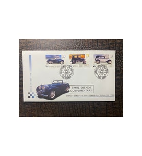 Kıbrıs Cumhuriyeti DAMGALI Resmi İlk Gün Zarfı Araba Temalı Rebublic of Cyprus OFFİCİAL FİRST DAY