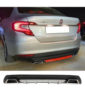 Fiat Egea Sedan Gri Difüzör Çiftli Kare Egzoz Görünümlü D Tip Difizör