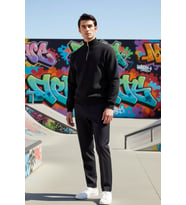 Erkek Dik Yaka Standart Kol Regular Kalıp Sweatshirt Fonksiyonel Dayanıklı Kaliteli Modern