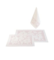 Derya Banyo Paspas Takımı- 3lü Krem-Pudra
