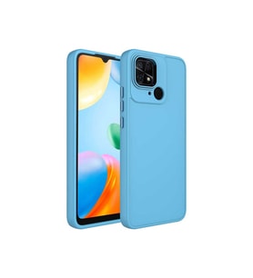 Xiaomi Redmi 10C Uyumlu Kılıf Metal Çerçeve ve Buton Tasarımlı Silikon Zore Luna Kapak