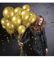 VIP 100 PCS SHINY METALLIC GOLD BALLOON VIP KALİTE PARLAK METALİK GOLD BALON HELYUM GAZI UYUMLU