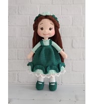 Zümrüt Yeşili Merve Bebek Amigurumi Organik Oyuncak