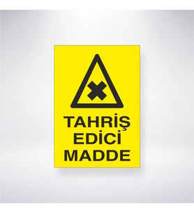 Tahriş Edici Madde 21x28 Arkası Yapışkanlı Levha