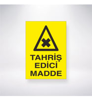 Tahriş Edici Madde 21x28 Arkası Yapışkanlı Levha