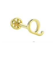 Glorria Altın Q Harfi Tragus Piercing