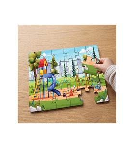 Oyun Parkı Tasarımlı 24 Parça Ahşap Çocuk Puzzle MPK0798