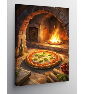 Kanvas Tablo Fırındaki Pizza