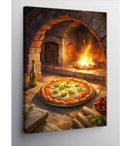 Kanvas Tablo Fırındaki Pizza