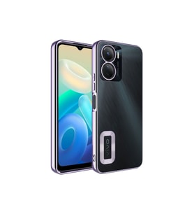 Vivo Y16 Uyumlu Kılıf Kamera Korumalı Logo Gösteren Zore Omega Kapak