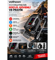 Motosiklet Telefon Tutucu Ayna Ve Gidon Bağlantılı Telefon Şarj Cihazı Geri Sarılabilir Type-C Kablo