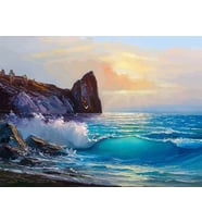 Yamaç Manzarası Sayılarla Boyama Seti 40x50 cm (Tuvale Gerili)