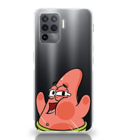 Oppo Reno 5 Lite Uyumlu Patrick Star Desenli Şeffaf Telefon Kılıfı