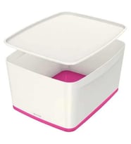 Leitz 5216 MyBox Pembe Beyaz Kapaklı Geniş Saklama Kutusu