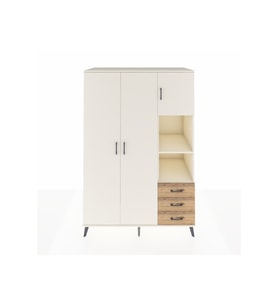 Kronos Dolap 5 Raflı 3 Çekmeceli Tek Askılı 132x59x195 Aytaşı-Aytaşı/Çam
