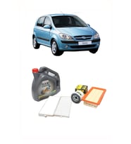 HYUNDAİ GETZ  BENZİNLİ MOTORLAR YAĞ BAKIM SETİ YAĞ VE YAĞ FİLTRESİ POLEN VE HAVA FİLTRESİ CASTROL GTX
