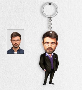 Kişiye Özel Müdür Tasarımlı Karikatür Anahtarlık 2