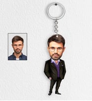 Kişiye Özel Müdür Tasarımlı Karikatür Anahtarlık 2