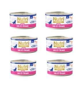 Nutri Feline Kitten Tavuklu ve Ton Balıklı Yavru Kedi Konservesi Pate Yaş Mama 6'lı Paket