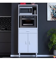 Modilayn VİO Fırın Dolabı (65x163,4x32.5 cm) Çekmeceli Kapaklı Mini/Midi Mikrodalga Mutfak Dolabı