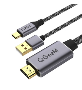 Telefon, Tablet, Bilgisayar, Laptop Uyumlu  Type-C'den HDMI'ya Dönüştürücü Görüntü Aktarıcı Kablo (Siyah)