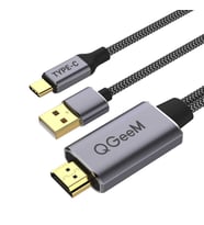 Telefon, Tablet, Bilgisayar, Laptop Uyumlu  Type-C'den HDMI'ya Dönüştürücü Görüntü Aktarıcı Kablo (Siyah)