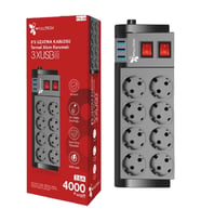 Fulltech Ftr-08 8’Li Termal Akım Korumalı Priz