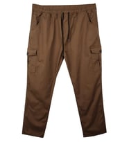 Kargo Cepli 100 Kilo-180 Kilo Arası Için Uygun Erkek Büyük Beden Gabardin Pantolon (Taba)