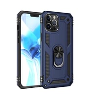 Apple İphone 12 Pro Max Kılıf Sofya Yüzüklü Silikon Kapak - Lacivert