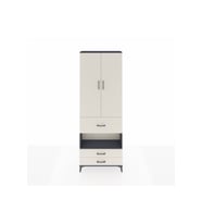Arges Dolap 5 Raflı 3 Çekmeceli 2 Kapaklı 88x30x243 Antrasit-Aytaşı
