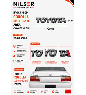 Toyota Corolla AE101 Arka Yazı ( Toyota) 1992-2001