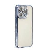 İphone 14 Pro Kılıf Joke Taşlı Silikon - Mavi